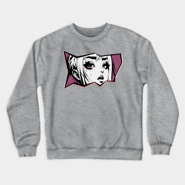 Ahegao and Anime Girls Crewneck Sweatshirt by Bongonation